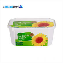 High quality IML in mold label printing container for butter margarine